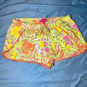 Lilly Pulitzer tropical floral shorts